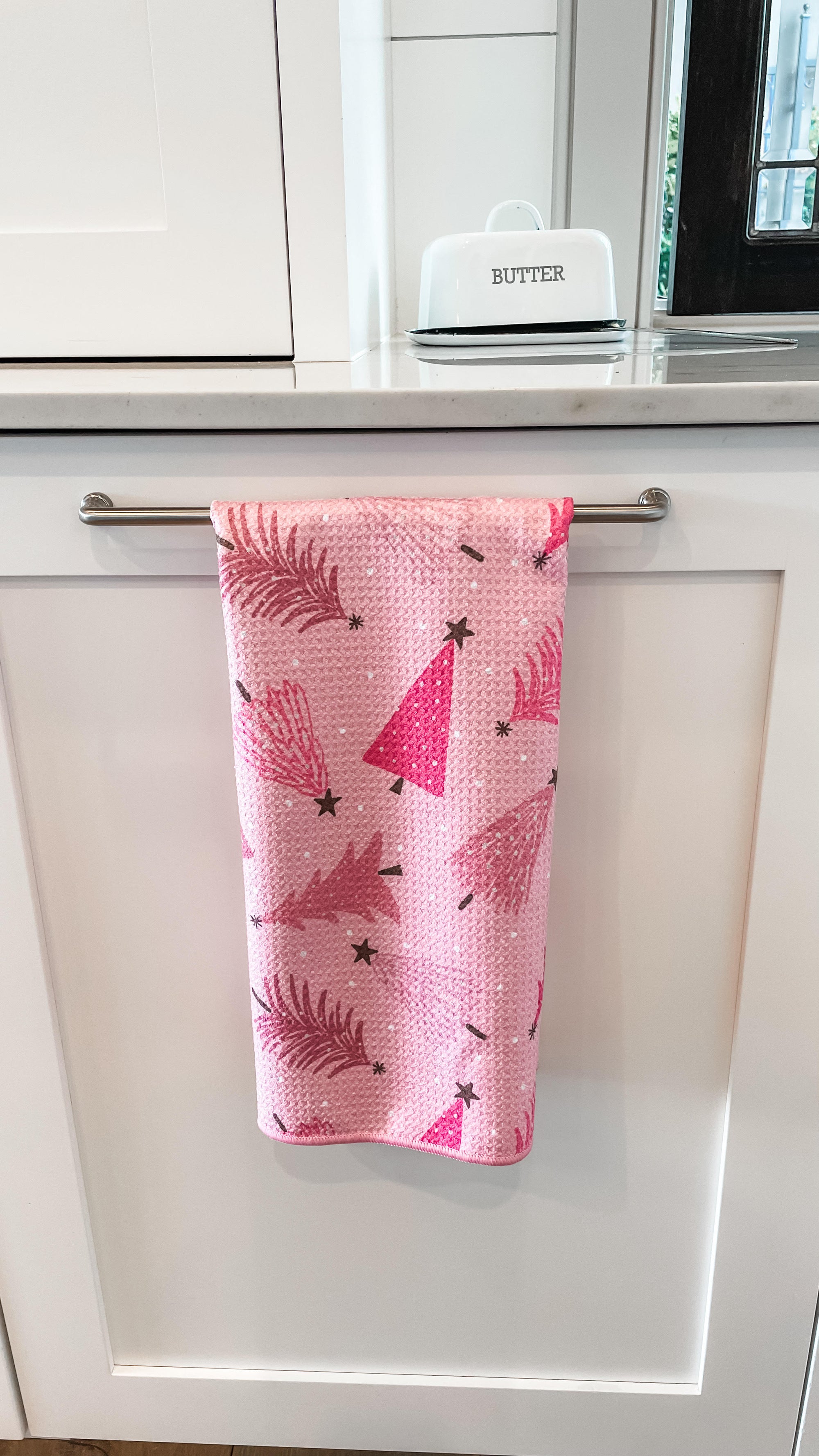 Pink Christmas Trees Hand Towel