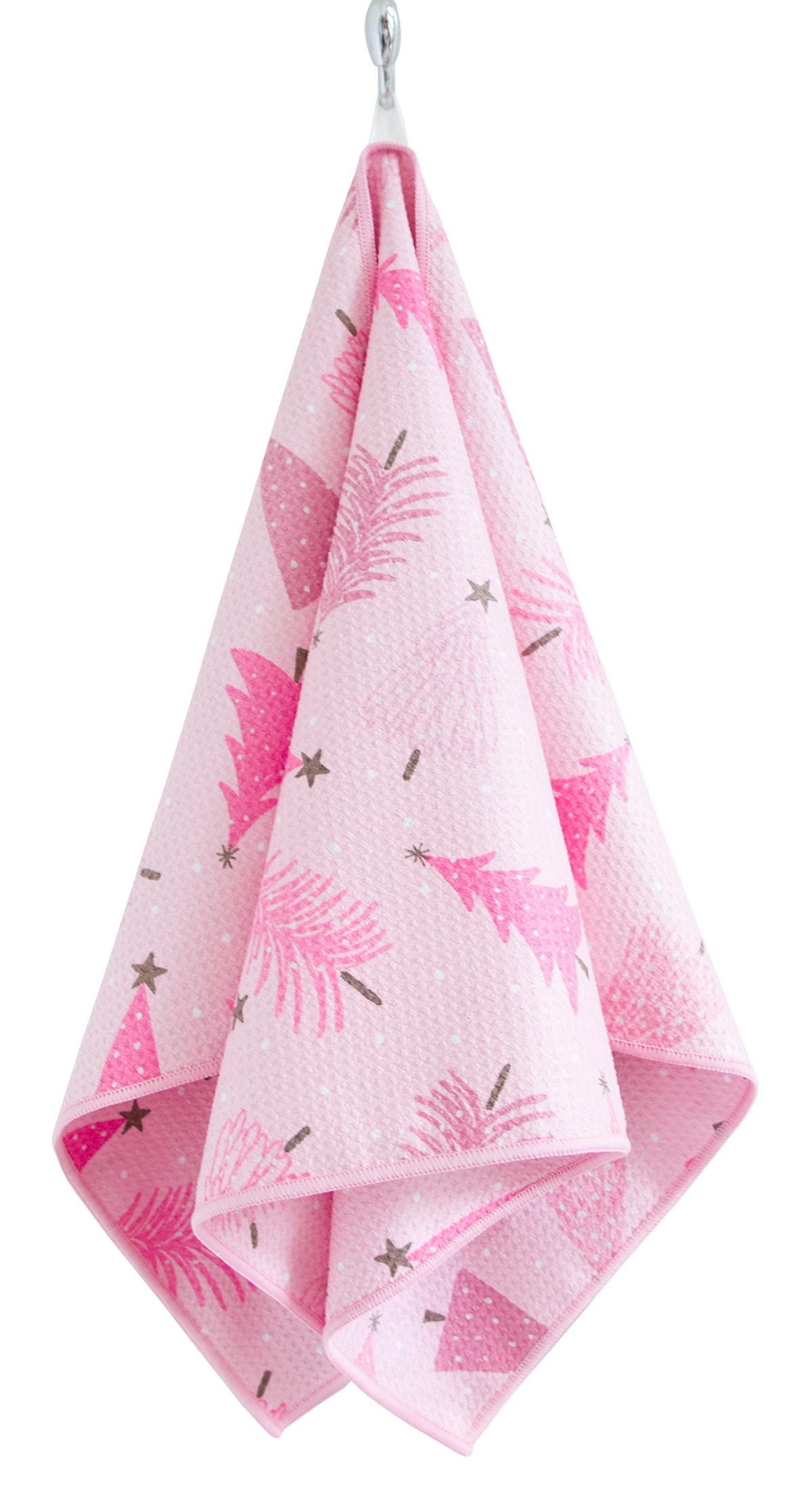 Pink Christmas Trees Hand Towel