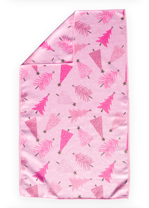 Pink Christmas Trees Hand Towel